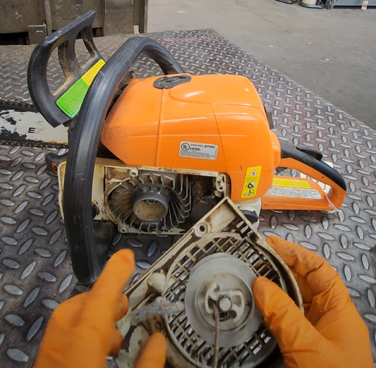 Stihl MS390 Recoil Starter Repair (vertical)